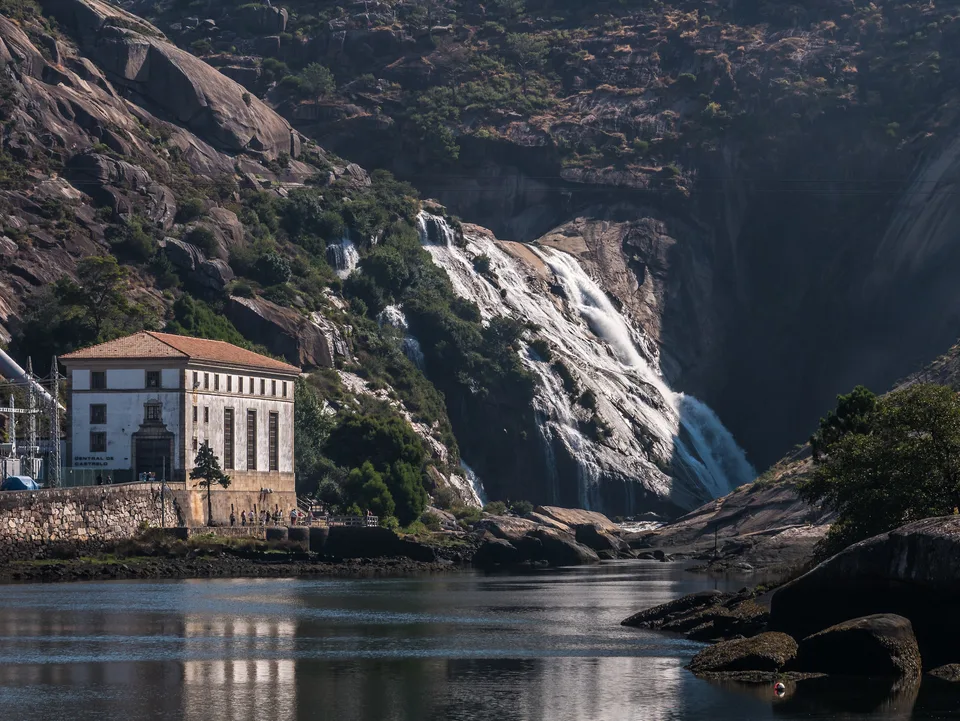 The Xallas river falling to the sea at Ézaro, Galicia